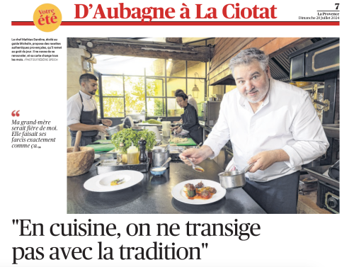 La Provence D’Aubagne à La Ciotat : "En cuisine, on ne transige<br />
pas avec la tradition"