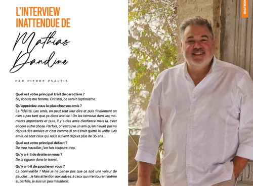 Magazine Ambition Sud : "Sincerity, always !"